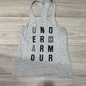 Under Armour Women's Light Gray Graphic Tank Top